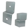 Galvanized Deck Joist Tie Plate Z Bracket For 2x4 Cross And 4x4 Post Corner Brace Support 14 Gauge 6 Pack 