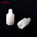 Uxcell M4 10 6mm F M Nylon Hex Standoff Spacer Screws Pcb Pillar White 100 Pcs