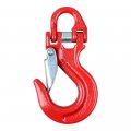Anzio 50 X 1 4 Red Synthetic Winch Rope 7000lbs Rock Guard Sheath 17 000lbs Half-linked Hook Clevis Safety Latch Swivel 4x4
