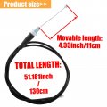 Liyyds 130cm 50inch Throttle Cable Compatible With 50cc-70cc 90cc 110cc 125cc 140cc 150cc 190cc 200cc 250cc 4-stroke Engine
