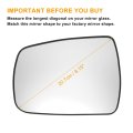 Car Rearview Left Driver Side Mirror Glass Replacement W Backing Plate Heated White For Kia Sorento 2009-2014