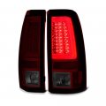 Smoke Red Lens Premium Oled Neon Tube Led Tail Light Housing Lamp Assembly For 2003-2006 Chevy Silverado 1500 2500 3500 Driver 