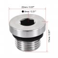 Uxcell Stainless Steel Inner Hex Head M16x1 5 Pipe Fitting Plug With Seal Ring For Terminate Ends