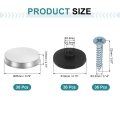 36pcs Screw Covers Caps 20mm Dia Stainless Steel Mirrors Decorative Cover Nails Convex Gasket Screw Fasteners For Sign