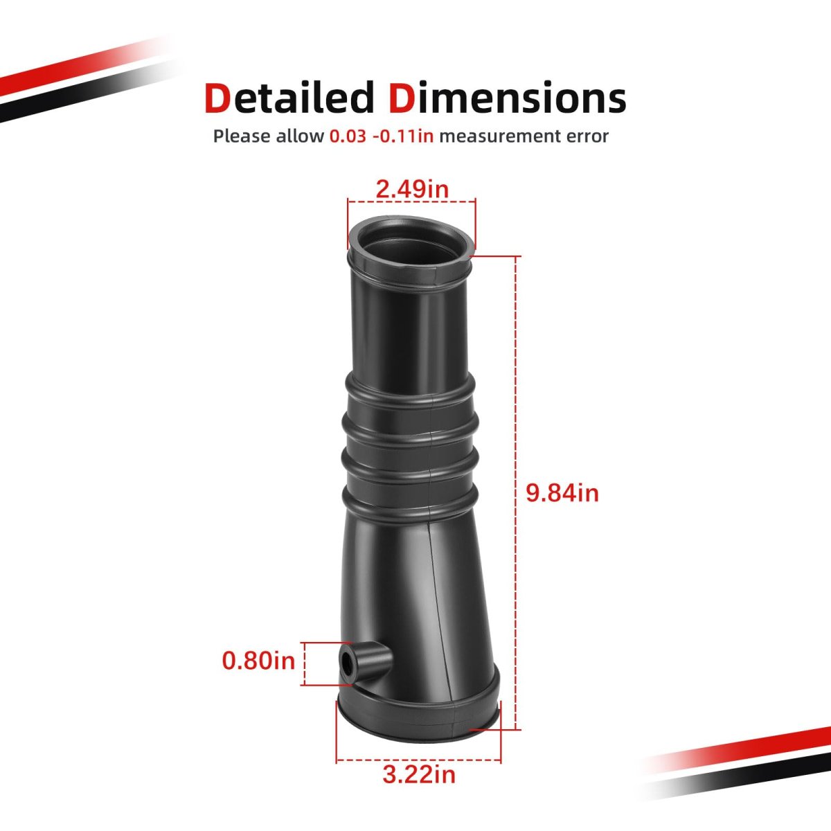 Air Intake Tube Boot Duct For Honda Sportrax 300 Trx300ex Trx300x 1998-2009 17253-hm3-l00