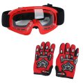 Kids Dirt Bike Helmet Youth Motorcycle Full Face Dot Certified For Motocross Atv Off Road Street With Goggles And Gloves Red