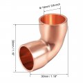 Uxcell 16mm Id Solder Ring Elbow 90 Degree Copper Short-turn Fitting Connector For Plumbing 1 8mm Thick 2pcs