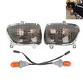 Green-l Motorcycle Front Side Mirror Turn Signal Lights With Smoke Lens Fit For Honda Goldwing Gl1800 2001-2017 