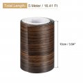 Uxcell Wood Grain Tape 3 94 X16 41 Ft Wall Paper Border Sticker Self-adhesive Repair Patch For Corner Table Door Sofa Furniture