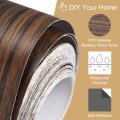 Uxcell Wood Grain Tape 3 94 X16 41 Ft Wall Paper Border Sticker Self-adhesive Repair Patch For Corner Table Door Sofa Furniture