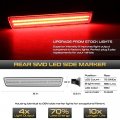 For 2015-2023 Compatible With Dodge Challenger 4-piece Amber Red Led Front Rear Bumper Fender Corner Side Marker Light Parking