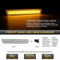 2015-2023 For Dodge Challenger 4-piece Amber Red Led Front Rear Bumper Fender Corner Side Marker Light Parking Drl Lamp Driver