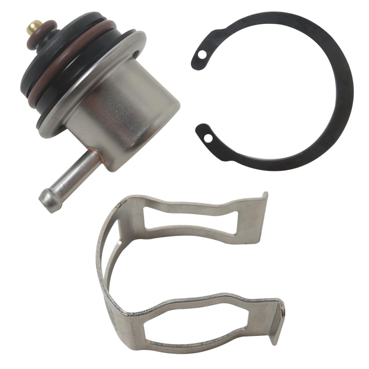 Fuel Injection Pressure Regulator Replacement With Clip And Snap Ring Compatible For Buick Regal 2001-2004 Replaces 19236428