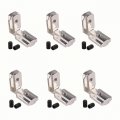 Focmkeas 6pcs Interior Joint Brackets 90 Degree T Slot L-shape Corner Internal Angle Connectors For European Standard 4040 