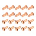 50 Pcs Copper Solid Rivets 64 X 5 32 Round Head Rivet Metal Fasteners Stud For Electrical Applications Finish Tone 