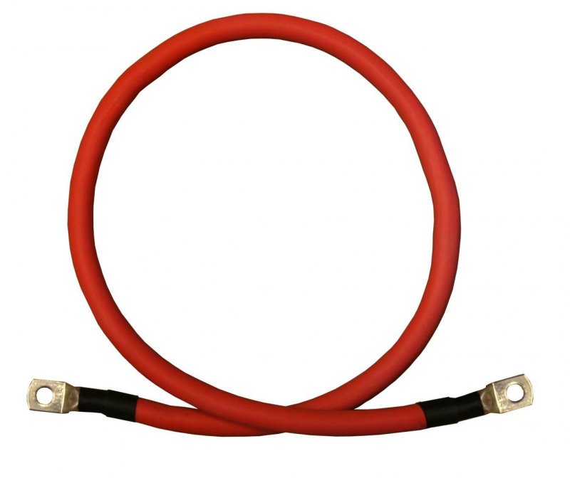 2 Awg Gauge Single Red 3 Feet W 5 16 Lugs Pure Copper Powerflex Battery Inverter Cables For Solar Rv Auto Marine Car Boat
