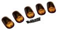 03-16 Dodge Ram 2500 00 Dually Cab Roof Lights Markers 5 Piece Pc Covers With Base Kit In Amber Crl 264146am Built-in Led Bulbs