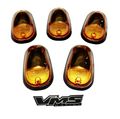 03-16 Dodge Ram 2500 00 Dually Cab Roof Lights Markers 5 Piece Pc Covers With Base Kit In Amber Crl 264146am Built-in Led Bulbs