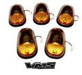 03-16 Dodge Ram 2500 00 Dually Cab Roof Lights Markers 5 Piece Pc Covers With Base Kit In Amber Crl 264146am Built-in Led Bulbs