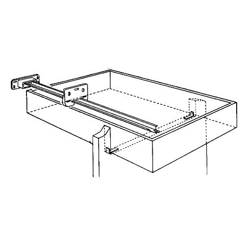 Richelieu Hardware T6722122234 Central Glide Slide Set Zinc White Finish