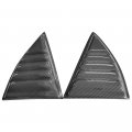 Freemotor802 For 2010-2015 Chevy Camaro Coupe Side Window Louver Carbon Fiber Print Sun Shade Cover Windshield Scoop Pair 