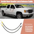 X Autohaux 2pcs Car Door Latch Release Cable For Chevrolet Silverado 1500 2500 3500 Hd Gmc Sierra 3500hd Cheyenne Inside Handle