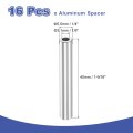 16pcs Aluminum Spacer 8 Id X 7 32 Od 1 9 16 Length 3 1x5 5x40mm Screw Standoff Bushing Plain Finish Unthreaded Round Metal For