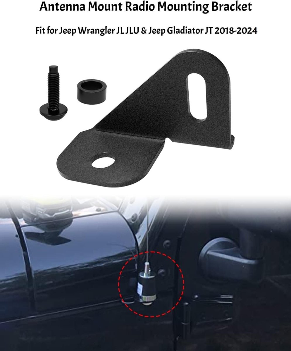 Antenna Mount Driver S Side Bracket Front Near Hood Holder Fit For Jeep Wrangler Gladiator Jl Jlu Jt 2018 2019 2020 2021 2022