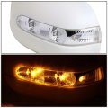 Auto Dynasty Compatible With Mercedes-benz E-class W210 Side Door Mirror Cover Led Turn Signal Light White
