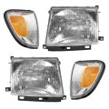 Sawyer Auto Headlight Corner Light Lamp Left Driver Right Passenger Set Of 4 For 98-00 Tacoma 4x4 