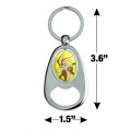 Graphics More Looney Tunes Wile E Coyote Keychain Chrome Metal Spinning Oval Bottle Opener