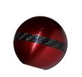 8x1 25mm Red Round Ball Shift Knob With Carbon Fiber Ring Billet Aluminum Manual Automatic Transmission Stick Selector Threaded 