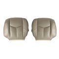 Microfiber Leather Bottom Seat Covers For Chevy Silverado Avalanche Gmc Sierra 1500 2500 3500 Hd 2003 2007 Medium Neutral Tan 