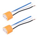 H4 9003 Hb2 Female Ceramic Headlight Connector Plug Adapter Socket 2pcs Heat For Easy Installation And Replacement 
