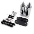 Httmt- Chrome Spike Frame Slider Crash Protector Billet Aluminum For 04-05 Cbr1000rr Cbr1000 P N Mt290-003
