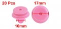 20 Pcs Pink Plastic Door Trim Panel Hood Rivet