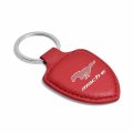 Ipick Image Made For Ford Mustang Mach-e Soft Real Red Leather Shield-style Key Chain