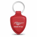 Ipick Image Made For Ford Mustang Mach-e Soft Real Red Leather Shield-style Key Chain