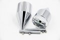 Httmt Mt220-001- Chrome Spike Bar Ends Hand Grip Handlebar End Caps Compatible With Suzuk Gsxr 750 1996-2013