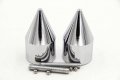 Httmt Mt220-001- Chrome Spike Bar Ends Hand Grip Handlebar End Caps Compatible With Suzuk Gsxr 750 1996-2013