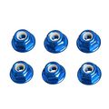 Zsj 50pcs Pack Flange Serrated Hex Aluminum Nylon Lock Nut For M5 Screw Multicopter Drone Rc Model Blue