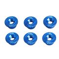 Zsj 50pcs Pack Flange Serrated Hex Aluminum Nylon Lock Nut For M5 Screw Multicopter Drone Rc Model Blue