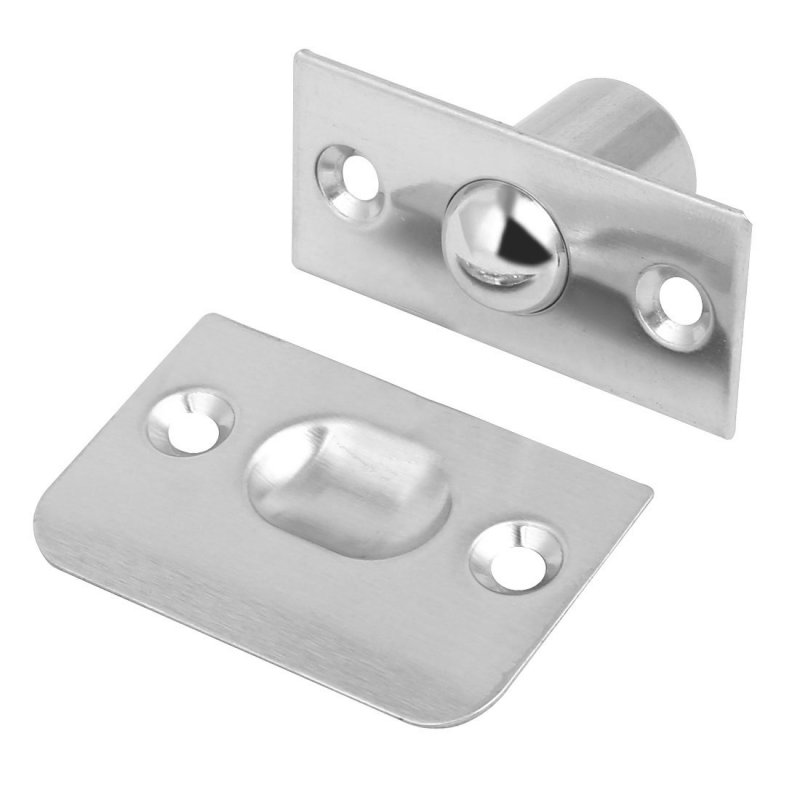3 Pcs Household Metal Door Cabinet Closet Ball Catch Latch Catcher Silver Tone