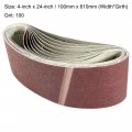 Uxcell 4-inch X 24-inch Aluminum Oxide Sanding Belt 100 Grits Sandpaper Lapped Joint For Sander 10pcs