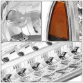 Auto Dynasty Led Turn Signal Chrome Amber Corner Headlight W Bumper Lamps Tool Kit For Ford F-250 F-350 Super Duty 99-04 