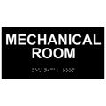 Compliancesigns Acrylic Ada Braille Room Name Sign 8 X 4 In Black 