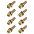 Caltric 8 Exhaust Manifold Bolts Studs Screw For Polaris Snowmobile 751-73-22 