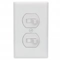Baomain Double Toggle Light Switch W Wall Plate 15 Amp 125v Two Single Pole Residential Grade On Off Electricalall