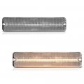 Full Led Front Amber Side Marker Lights For 1987 To 1995 Jeep Wrangler Yj Chrome Housing With Clear Lens Pair Set 