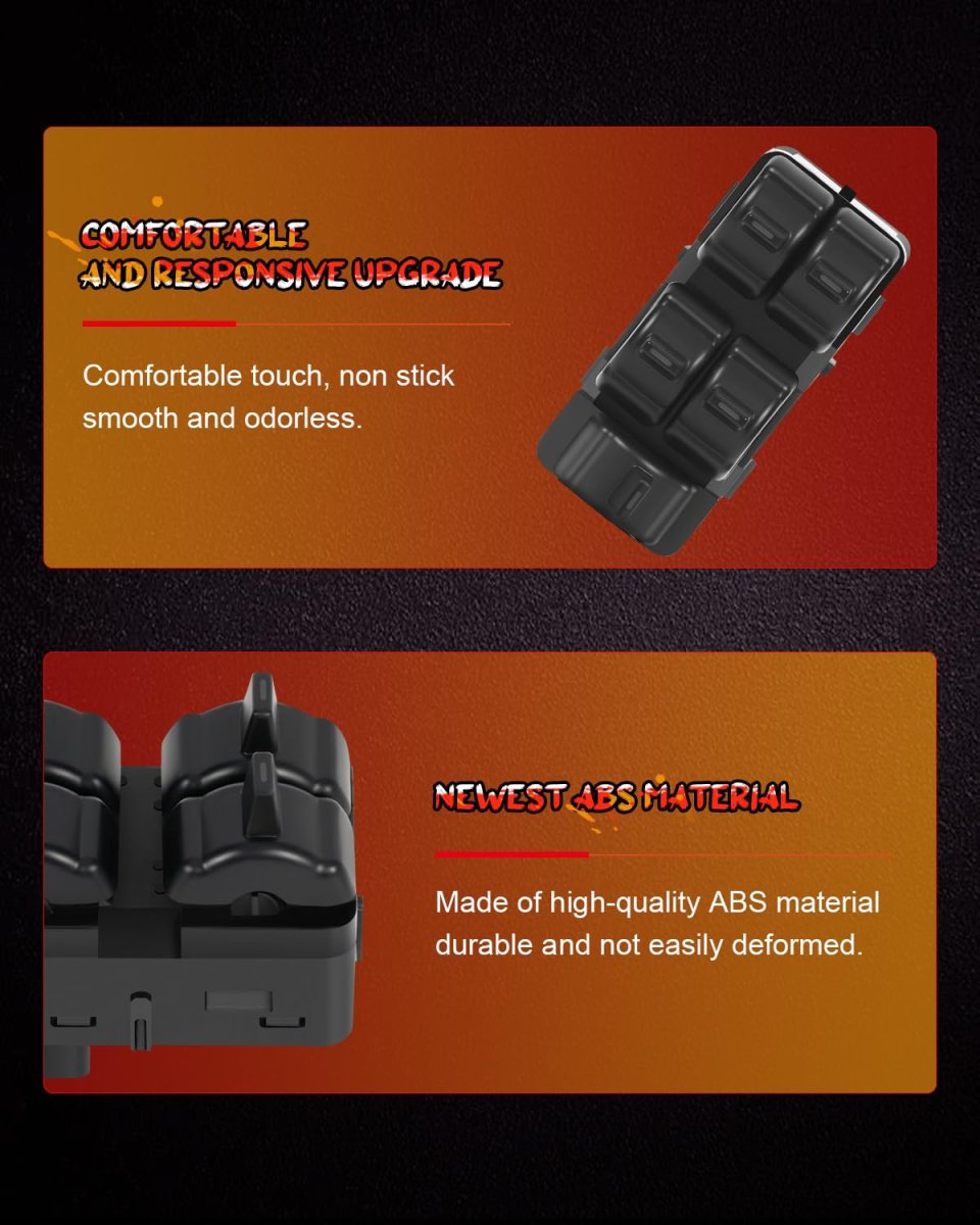 Front Master Power Window Switch Driver Side For Pontiac Grand Prix 2004 2008 Replaces Oe 10438813 Plug In Mount Touch